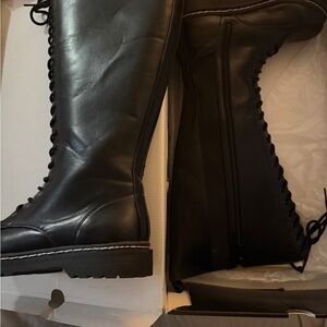 Torrid Black Lace Up Boots